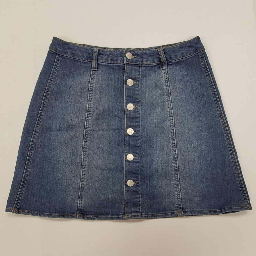 Mossimo Supply Co. Denim Button Skirt